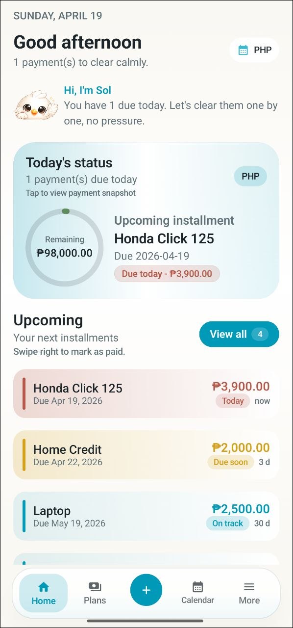 Sol app center preview