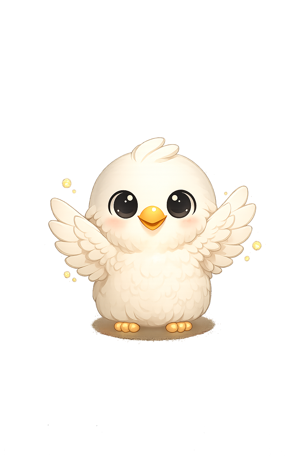 Sol mascot with tiny wings and a cheerful expression